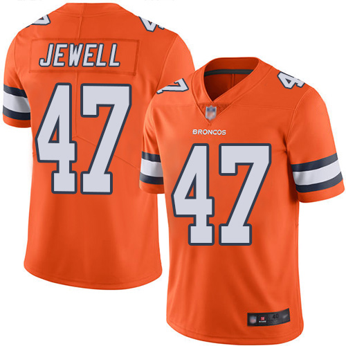 Men Denver Broncos #47 Josey Jewell Limited Orange Rush Vapor Untouchable Football NFL Jersey